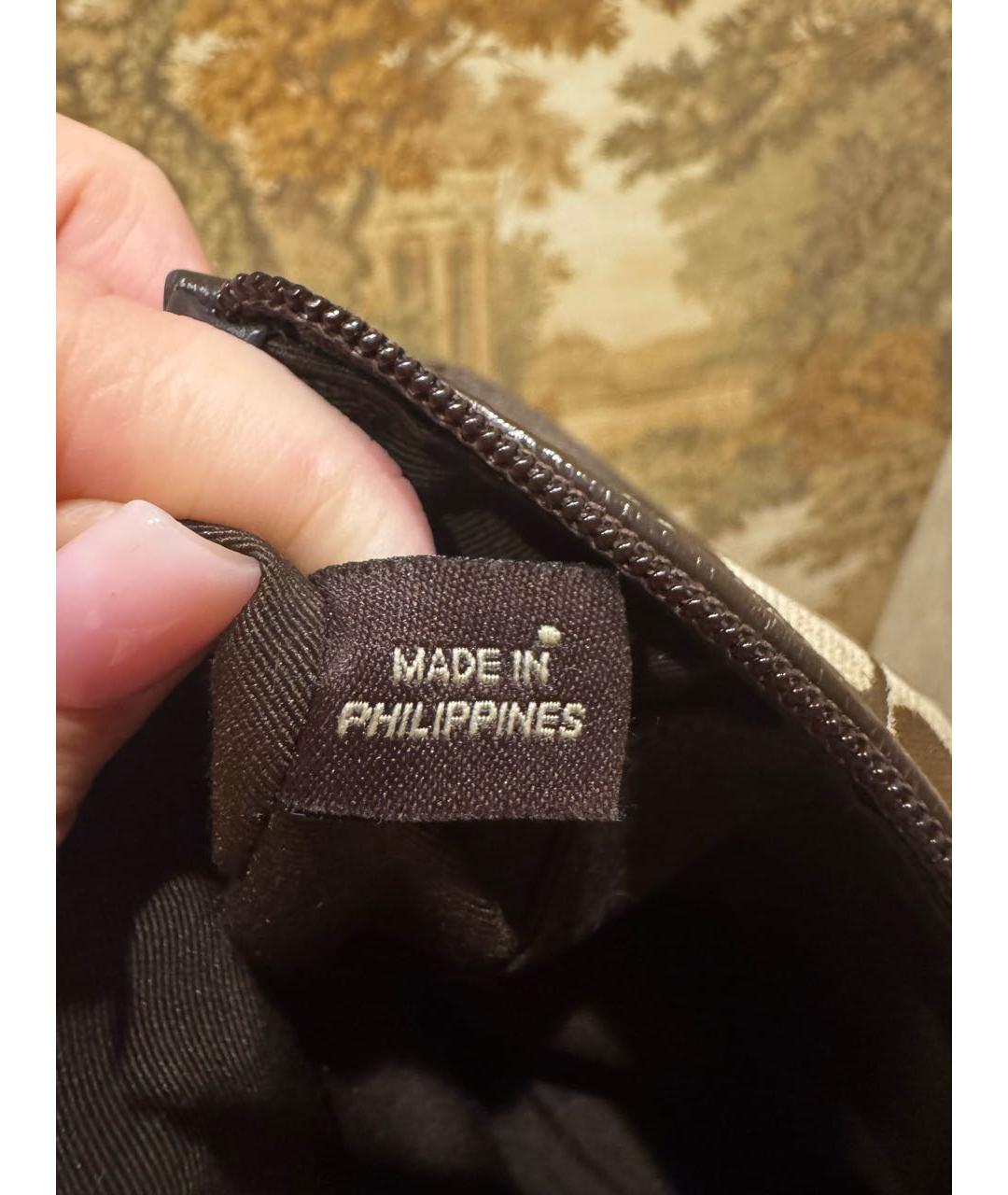 COACH Коричневая тканевая сумка через плечо, фото 5