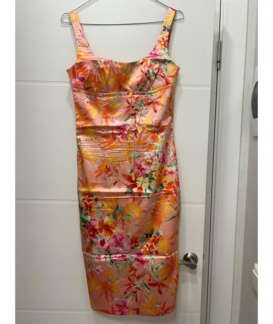 DOLCE&GABBANA Коралловое вискозное коктейльное платье, фото 6