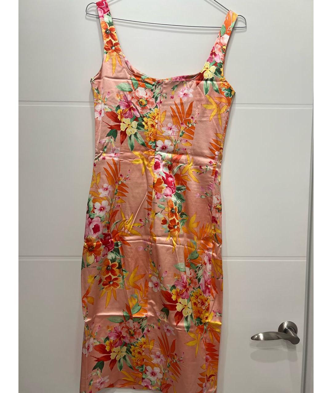 DOLCE&GABBANA Коралловое вискозное коктейльное платье, фото 2