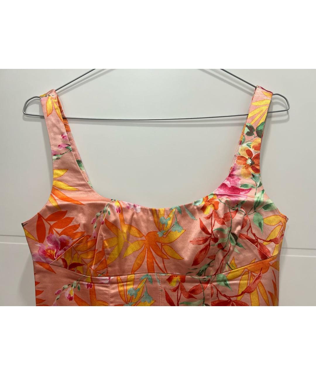 DOLCE&GABBANA Коралловое вискозное коктейльное платье, фото 4