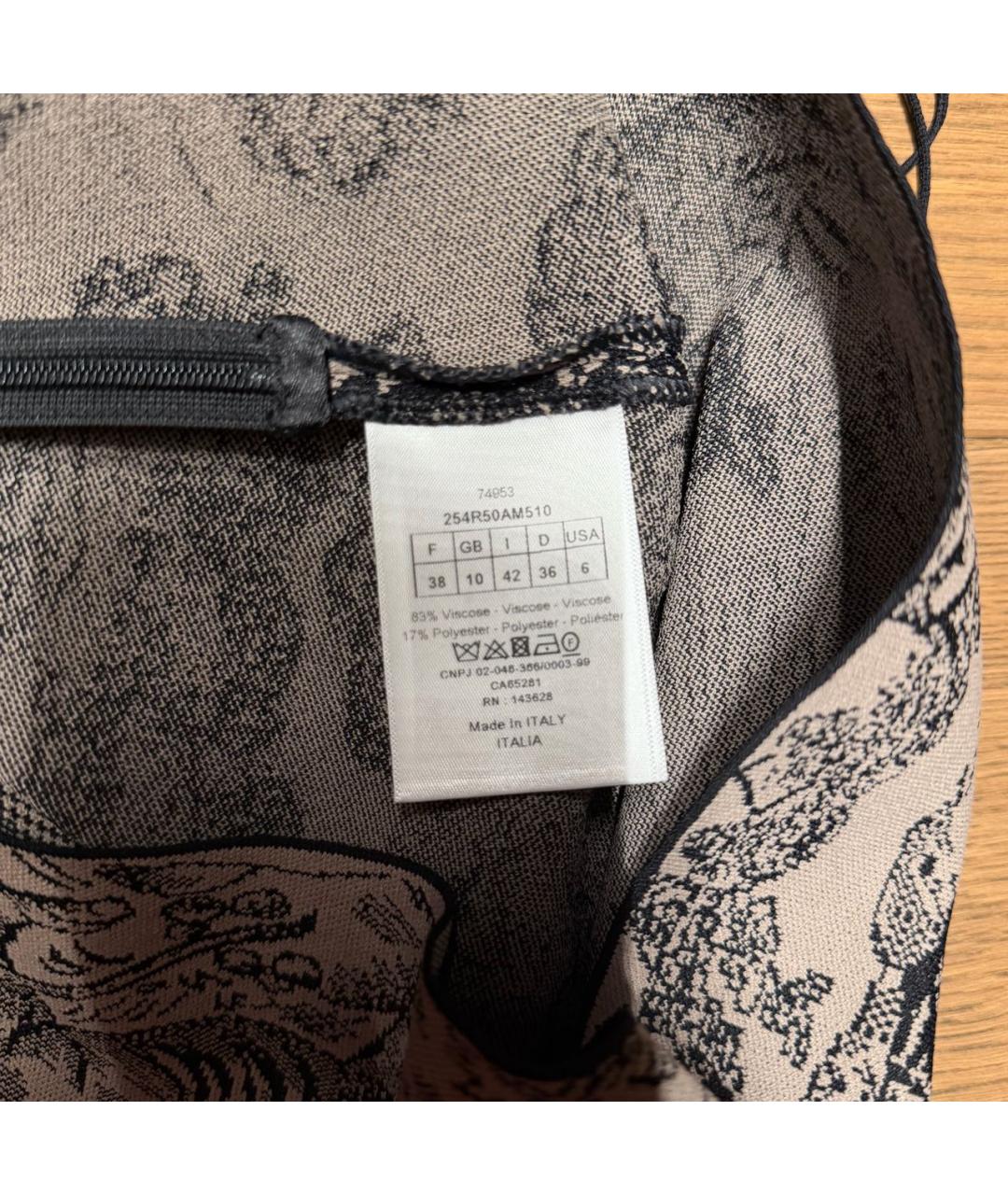 CHRISTIAN DIOR Хаки вискозное коктейльное платье, фото 2