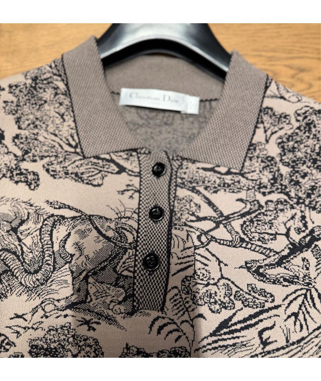 CHRISTIAN DIOR Хаки вискозное коктейльное платье, фото 3