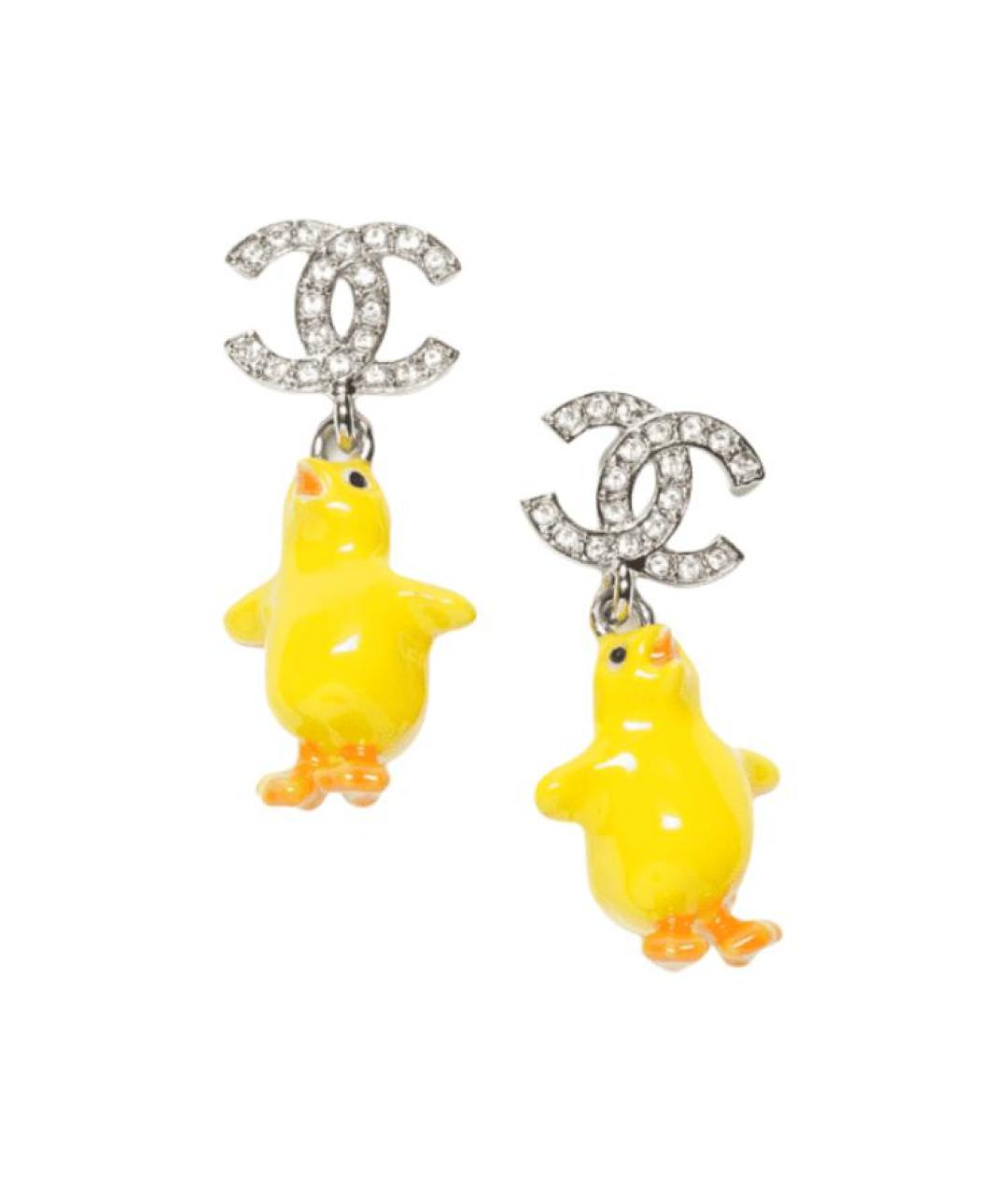 CHANEL Серебряные серьги, фото 1