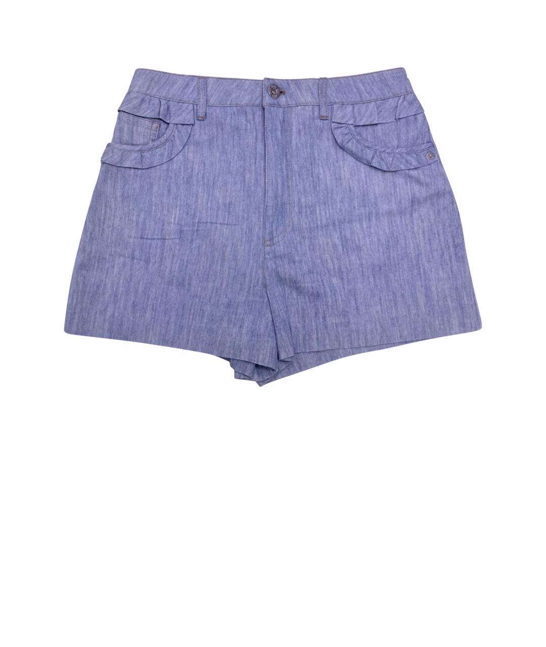MIU MIU Голубые хлопковые шорты, фото 1
