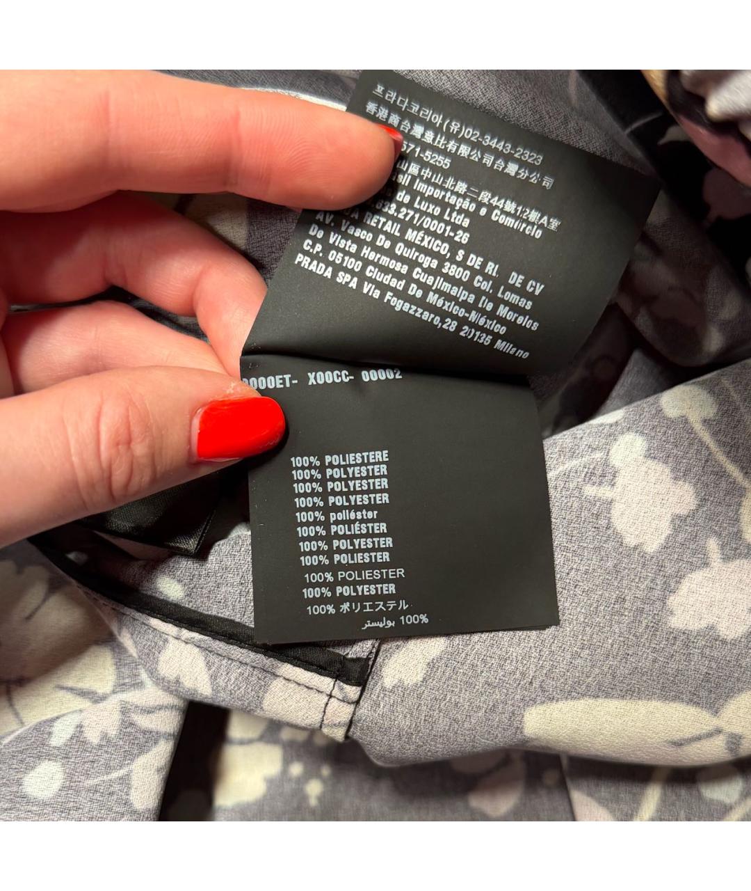 PRADA Черное полиэстеровое повседневное платье, фото 5