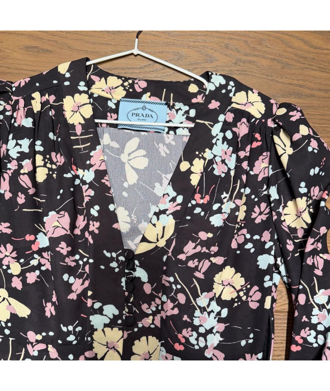 PRADA Черное полиэстеровое повседневное платье, фото 2