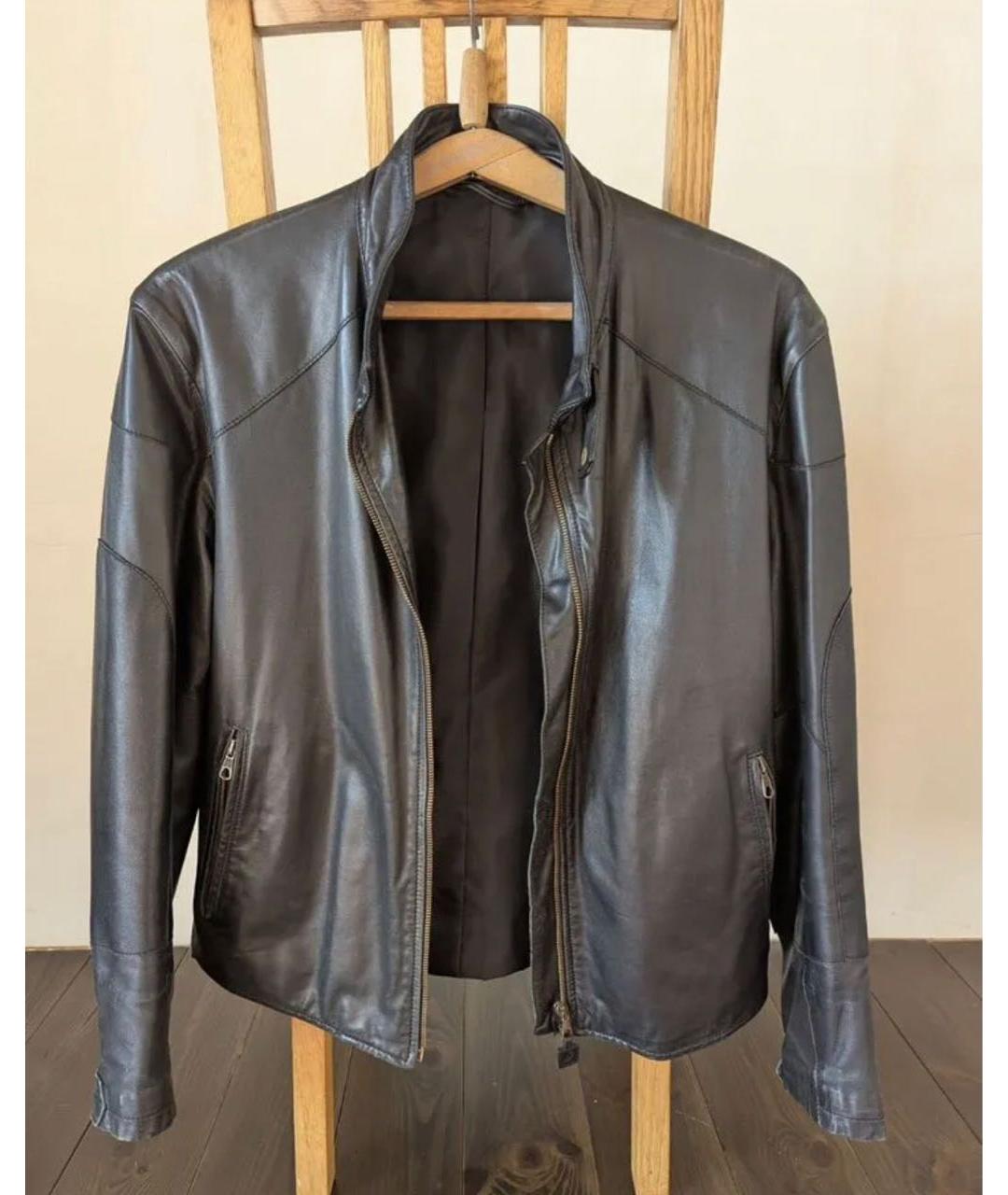 BRIONI Черная кожаная куртка, фото 6