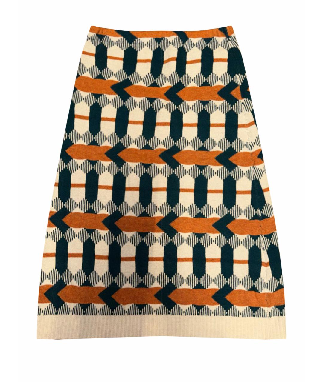 PRADA Мульти шерстяная юбка миди, фото 8