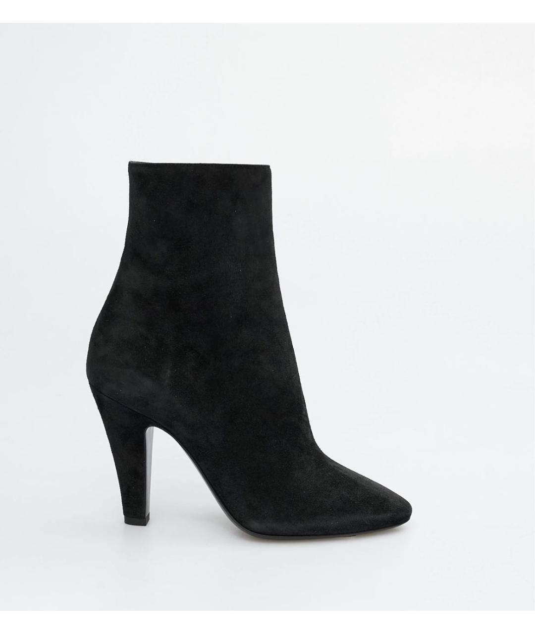 SAINT LAURENT Черные замшевые ботильоны, фото 5