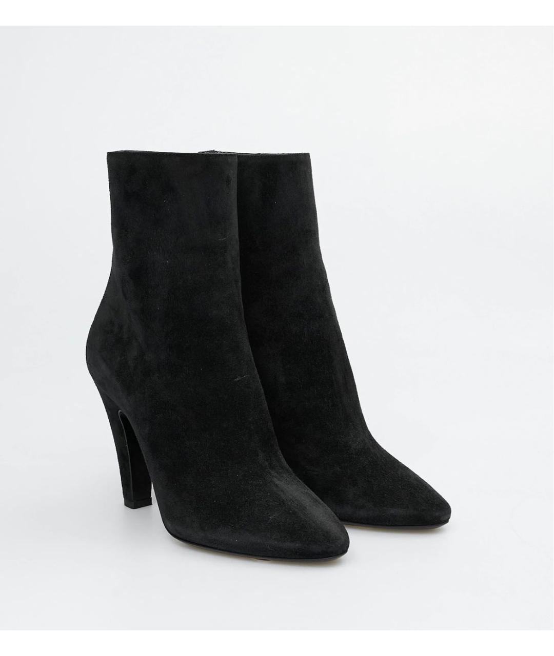 SAINT LAURENT Черные замшевые ботильоны, фото 2