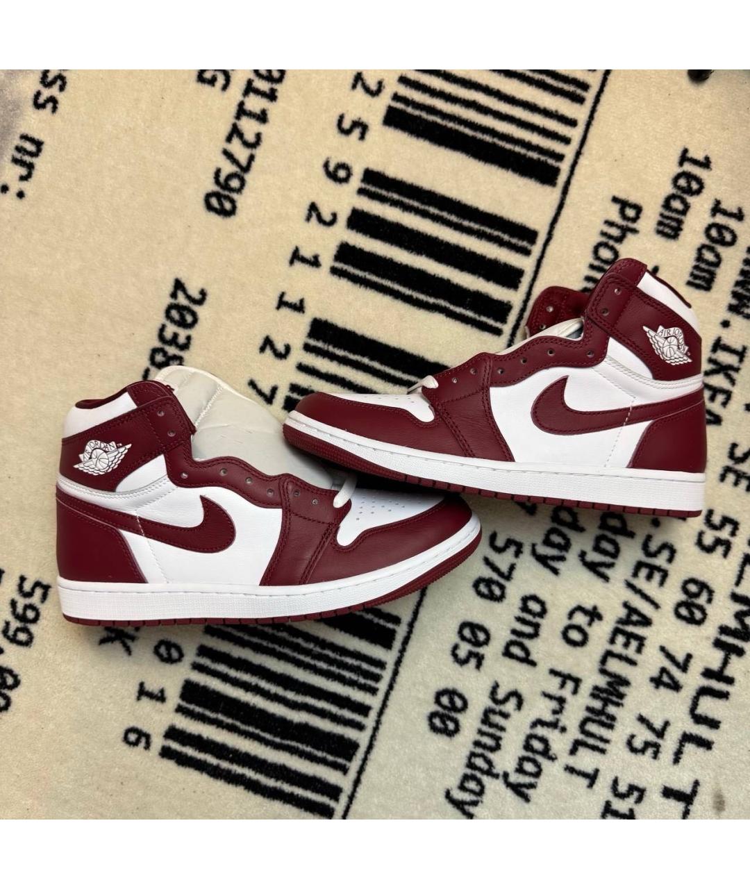 JORDAN Красные высокие кроссовки / кеды, фото 6