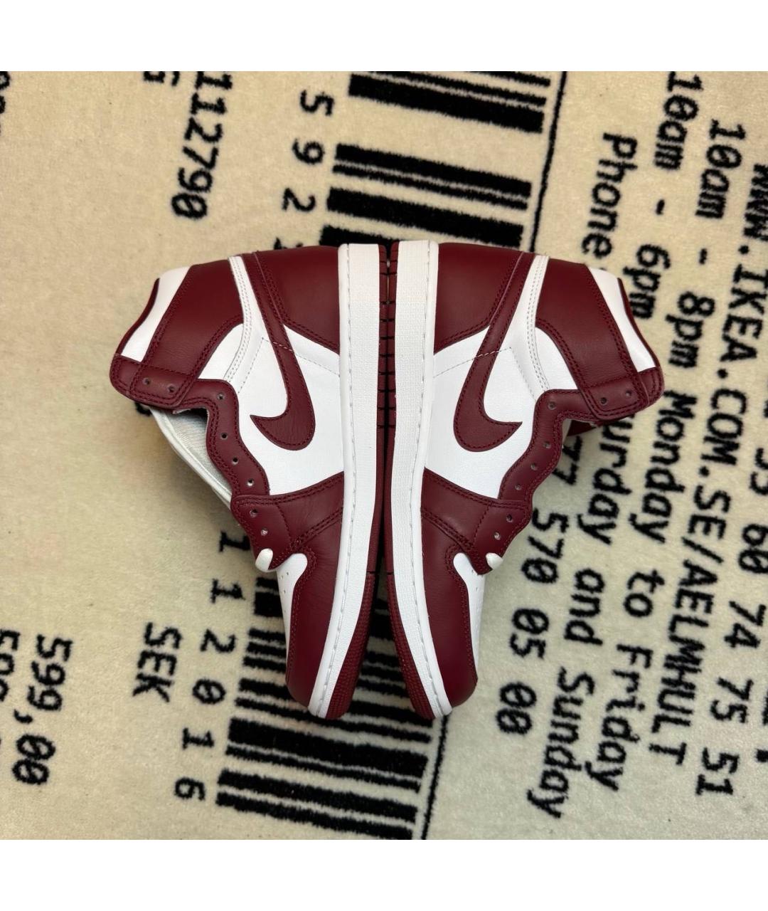 JORDAN Красные высокие кроссовки / кеды, фото 3