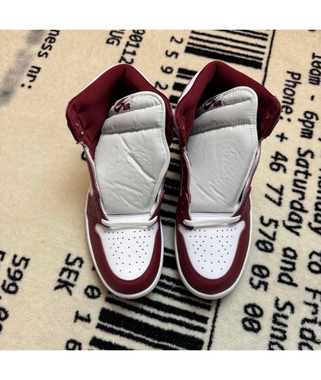 JORDAN Красные высокие кроссовки / кеды, фото 2