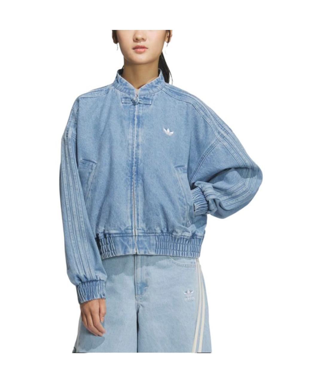 ADIDAS Голубая деним куртка, фото 3