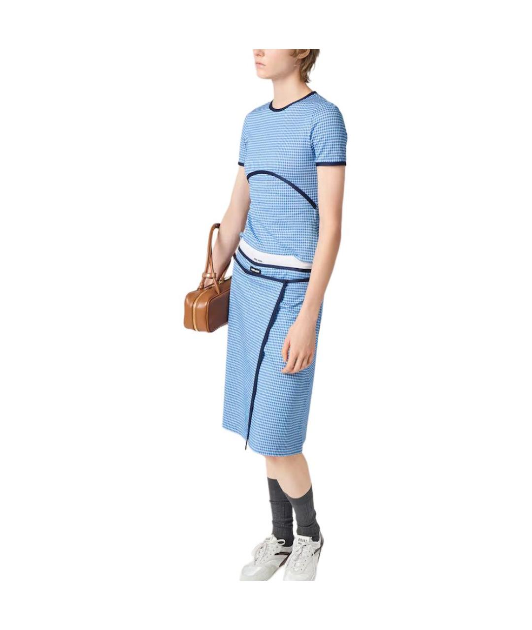 MIU MIU Голубой джемпер / свитер, фото 4