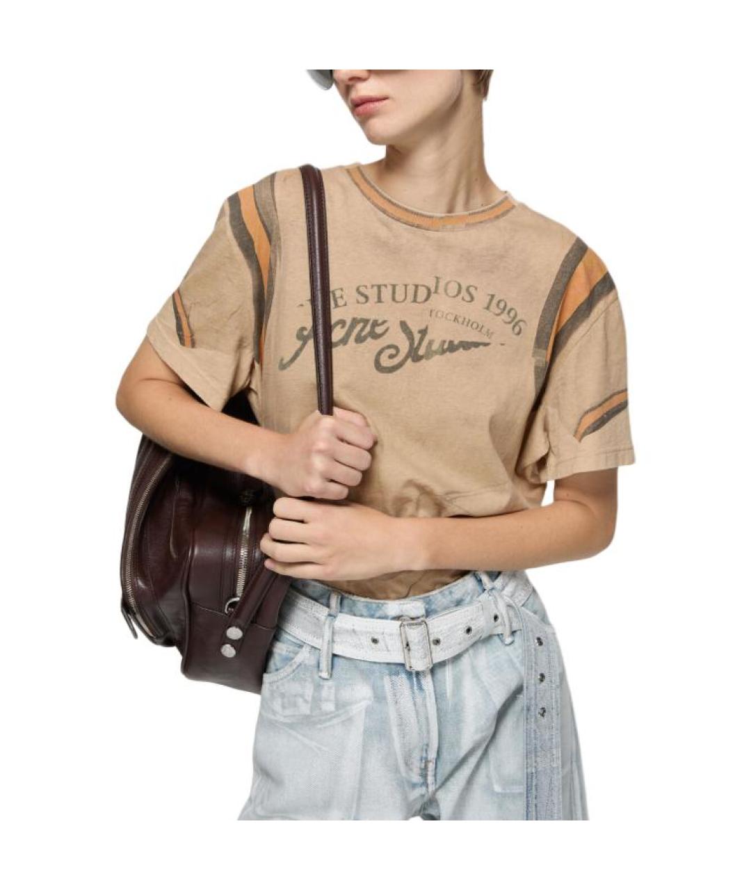 ACNE STUDIOS Бежевая футболка, фото 3
