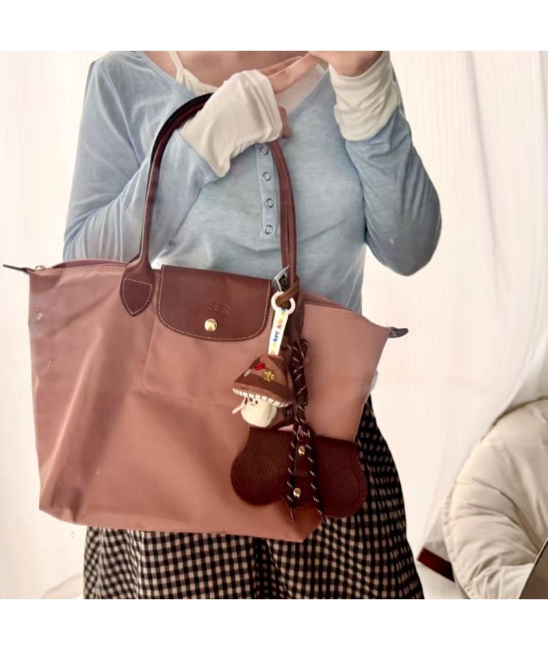 LONGCHAMP Коралловая сумка через плечо, фото 3