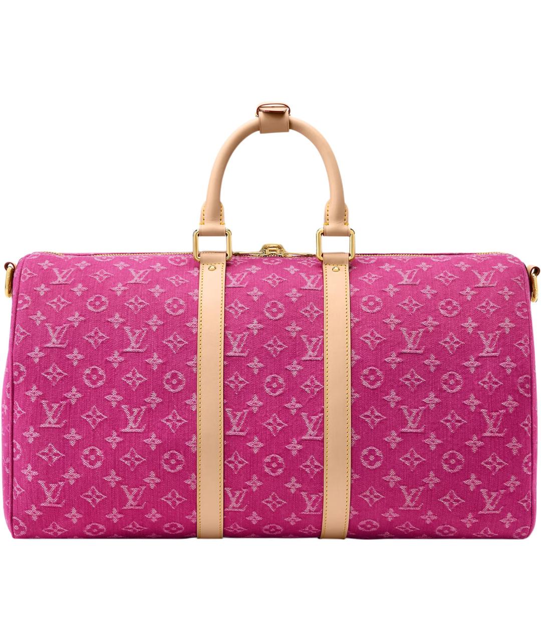 LOUIS VUITTON Розовая дорожная/спортивная сумка, фото 3