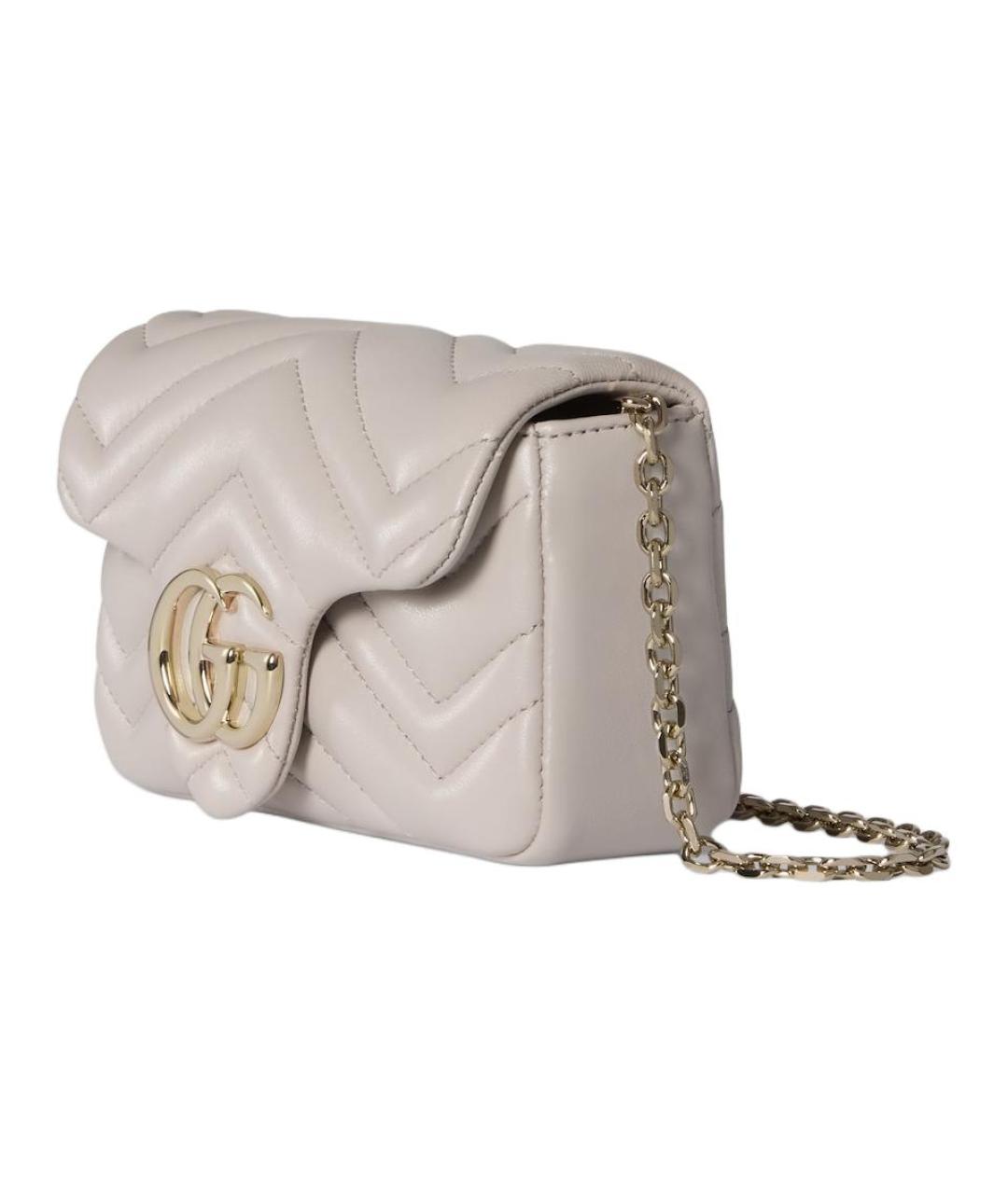 GUCCI Серая кожаная сумка через плечо, фото 2