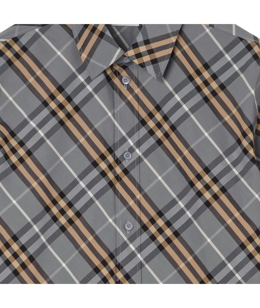 BURBERRY Синяя хлопковая классическая рубашка, фото 4