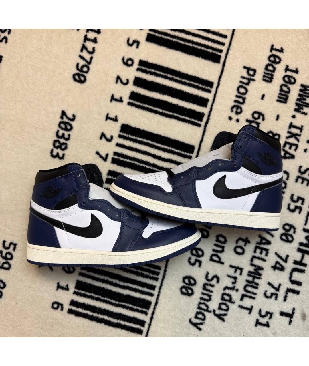 JORDAN Синие высокие кроссовки / кеды, фото 6