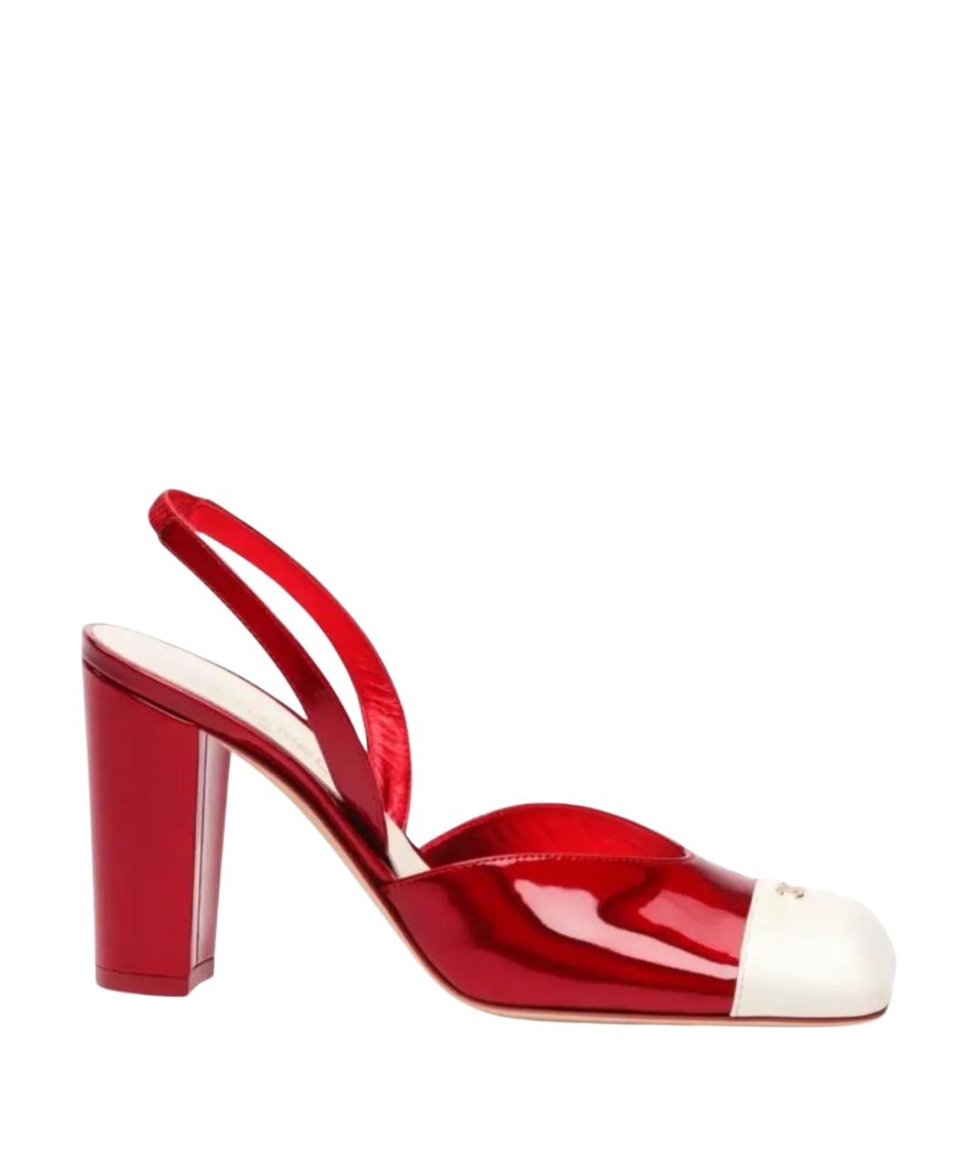 CHANEL Красные туфли из лакированной кожи, фото 1