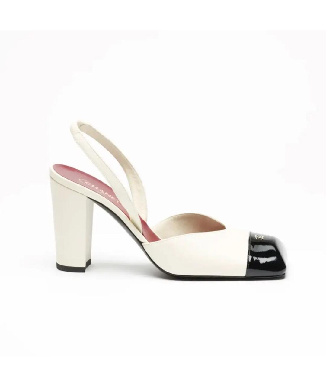 CHANEL Белые кожаные туфли, фото 1