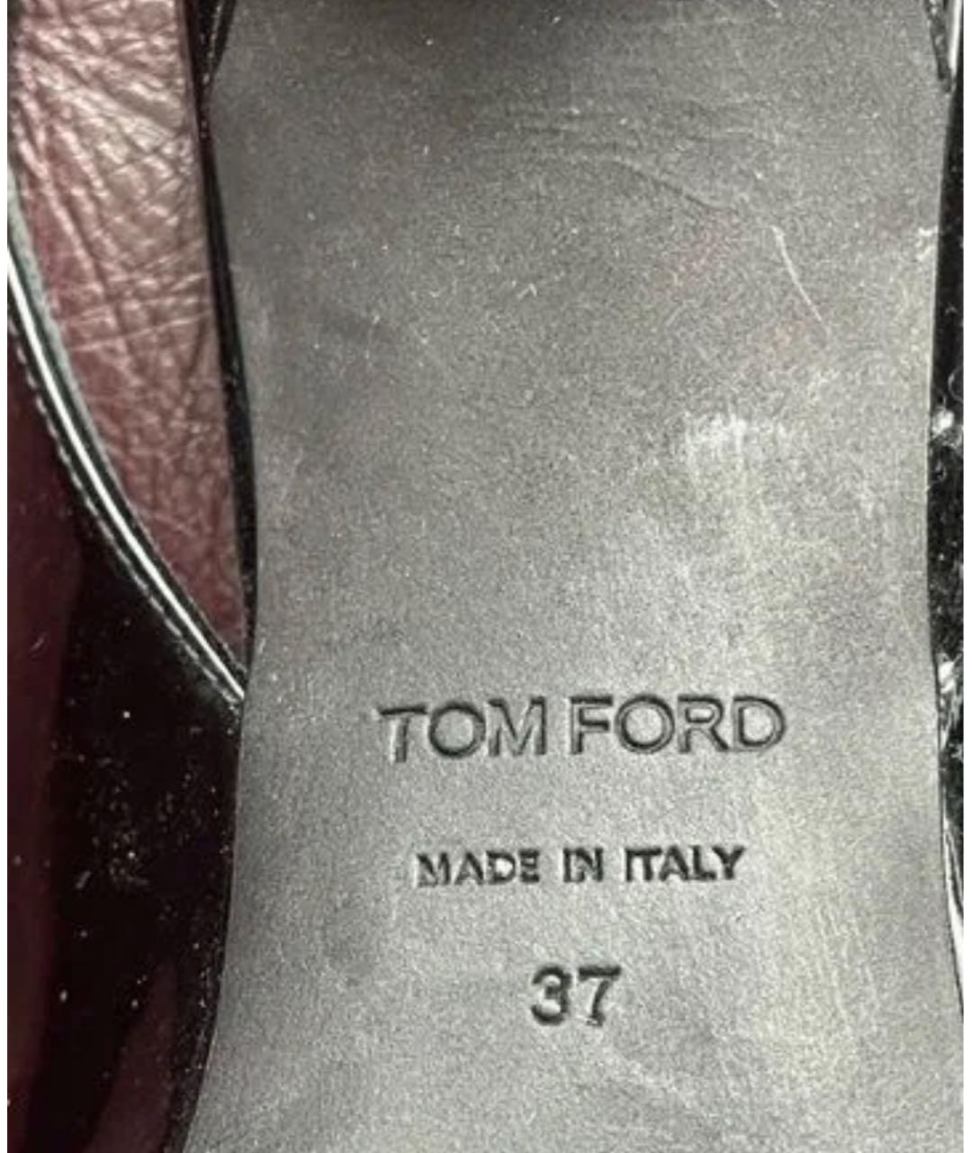 TOM FORD Черные туфли из лакированной кожи, фото 5