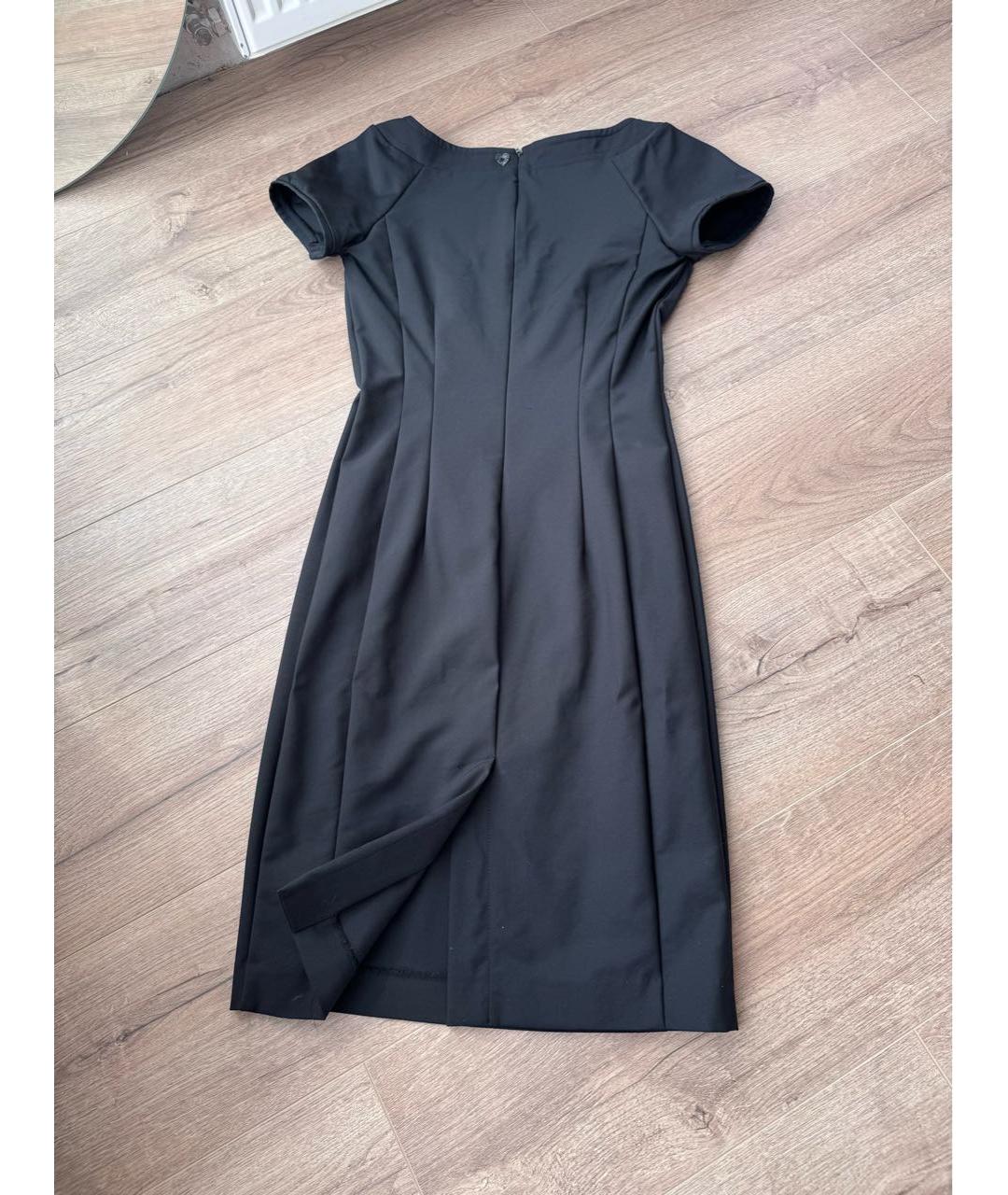 TWIN-SET Черное хлопковое повседневное платье, фото 5