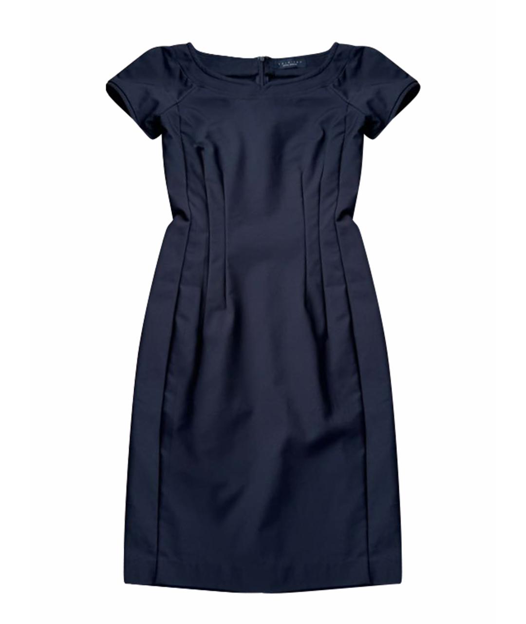 TWIN-SET Черное хлопковое повседневное платье, фото 1