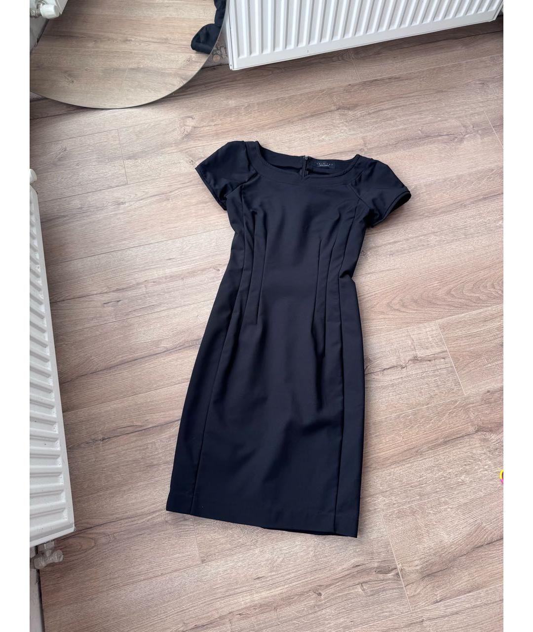 TWIN-SET Черное хлопковое повседневное платье, фото 9