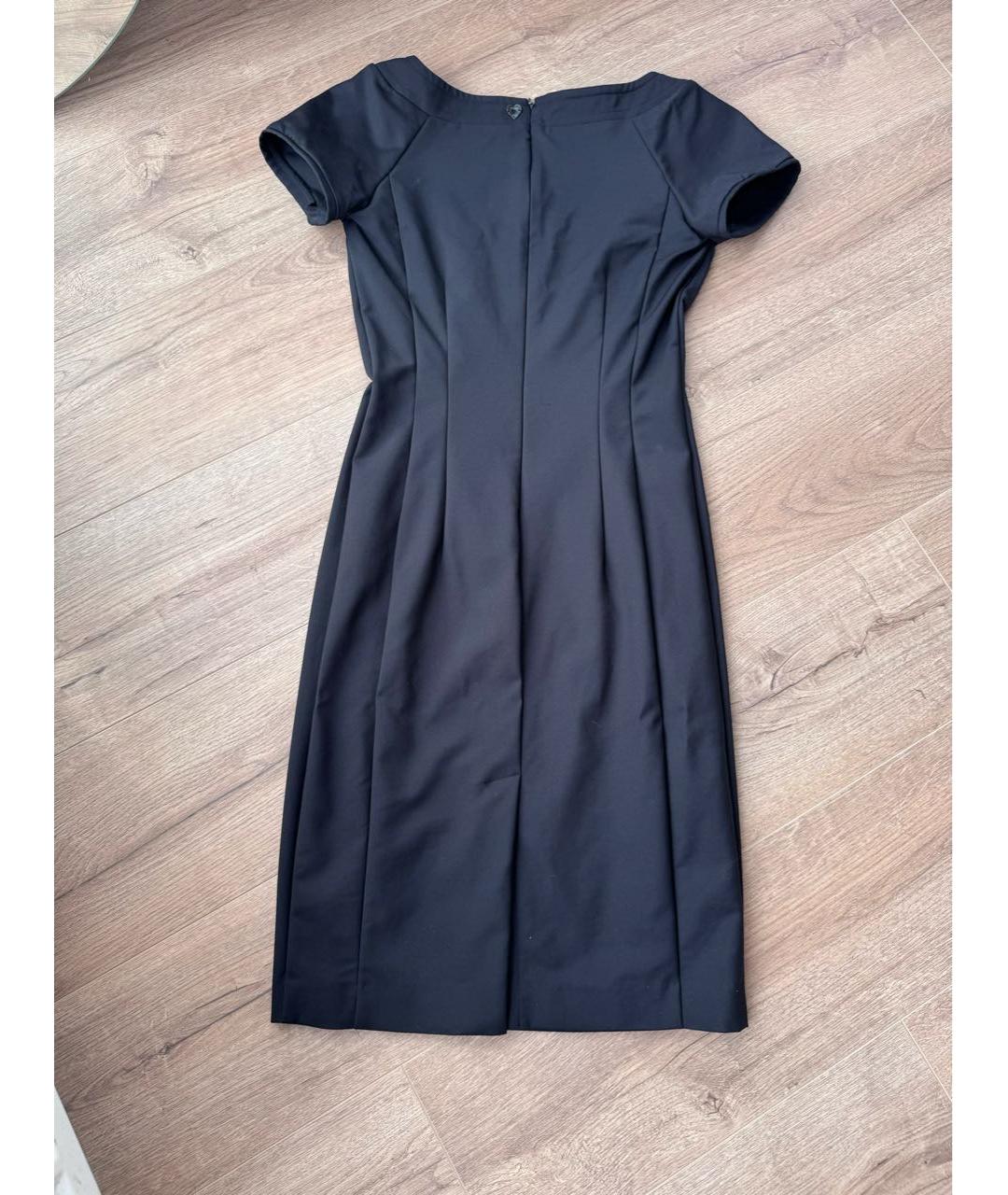 TWIN-SET Черное хлопковое повседневное платье, фото 2