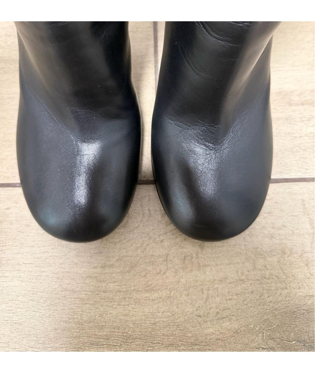 LE SILLA Черные кожаные сапоги, фото 3