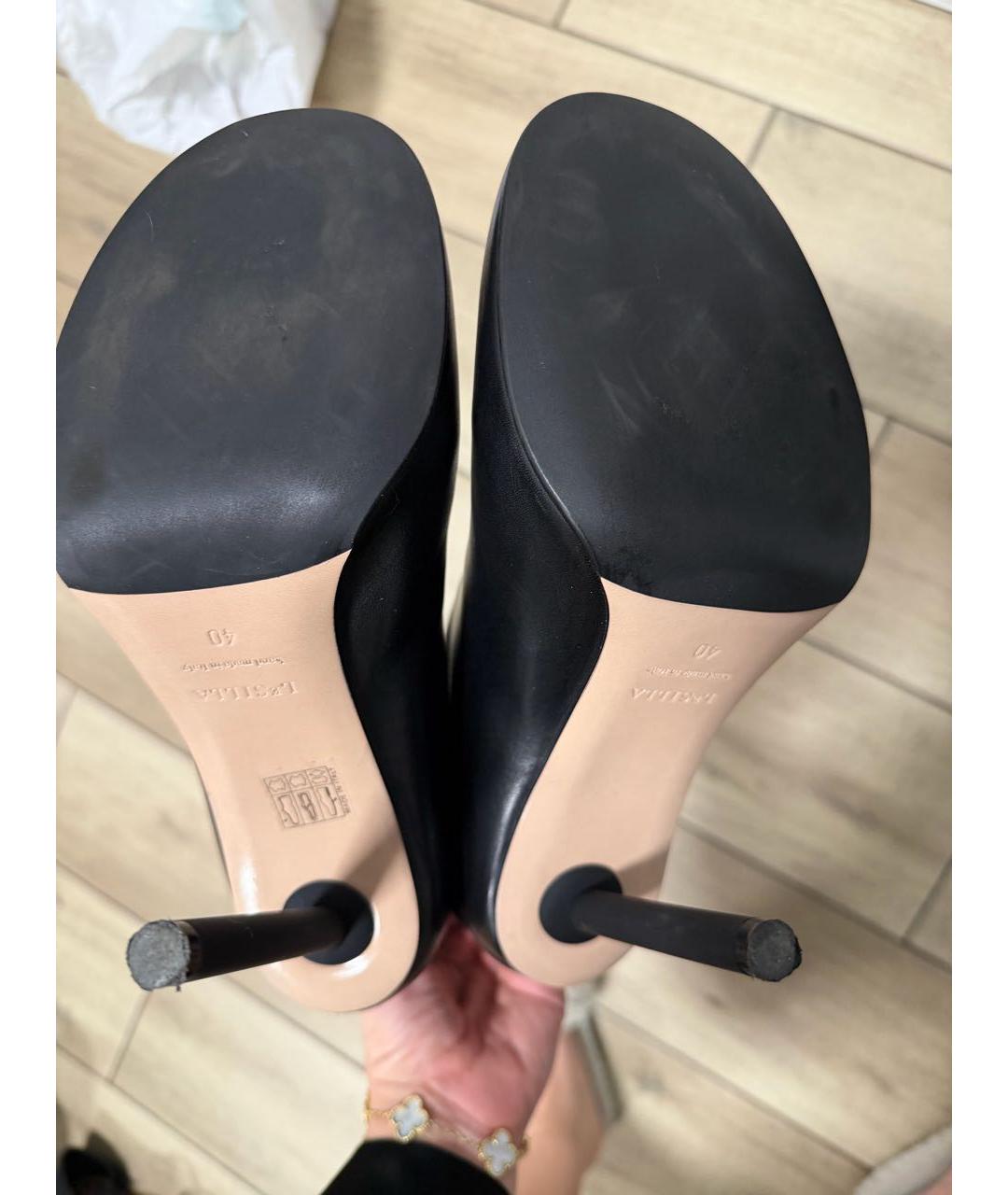 LE SILLA Черные кожаные сапоги, фото 5