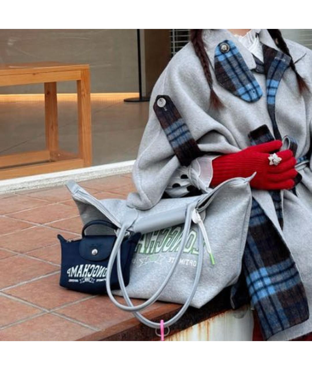 LONGCHAMP Серая сумка через плечо, фото 8