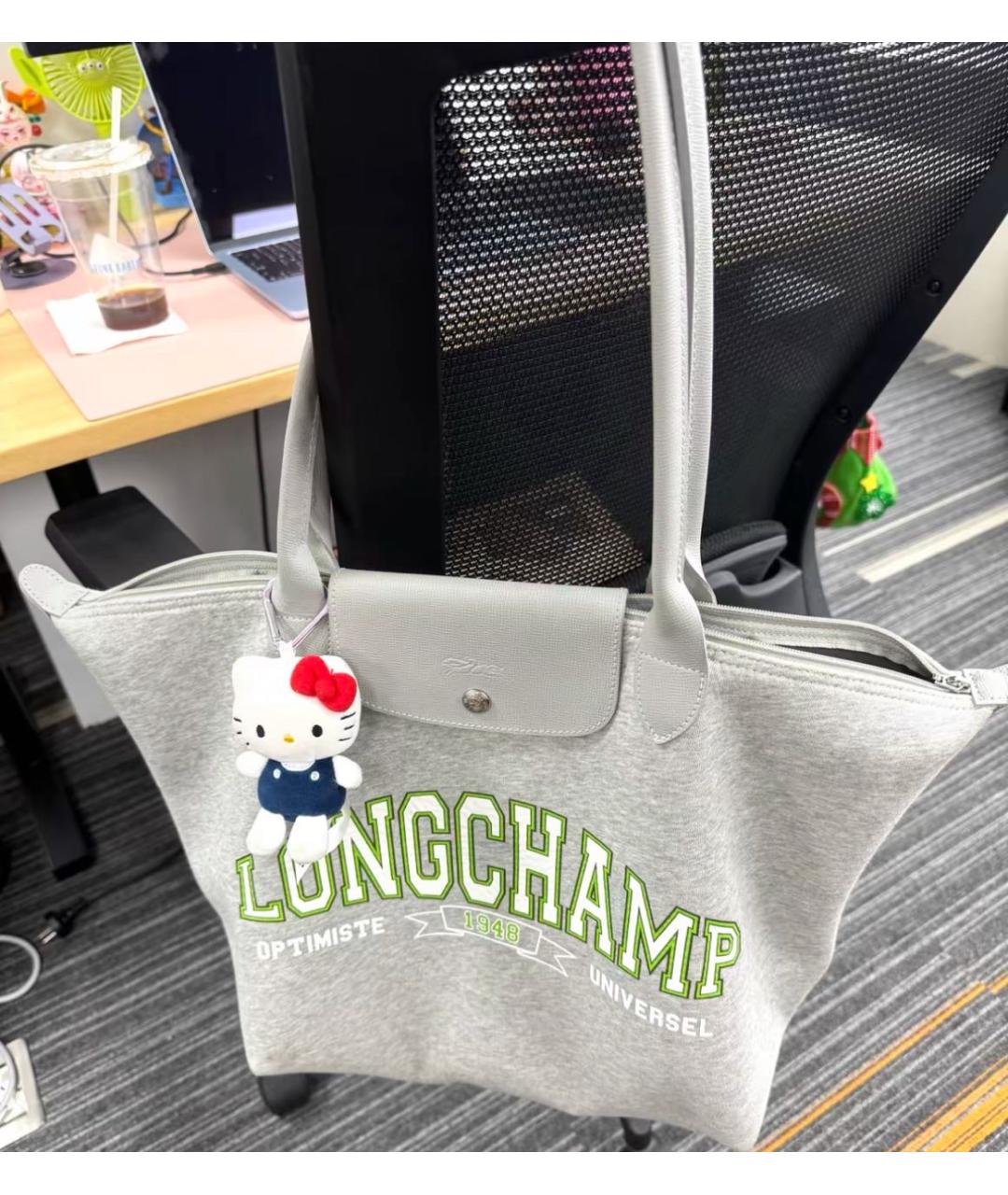 LONGCHAMP Серая сумка через плечо, фото 5