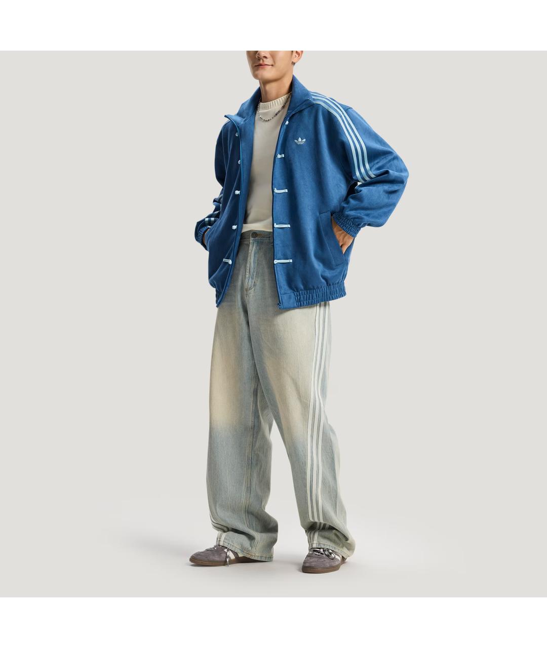 ADIDAS Синяя полиэстеровая куртка, фото 5