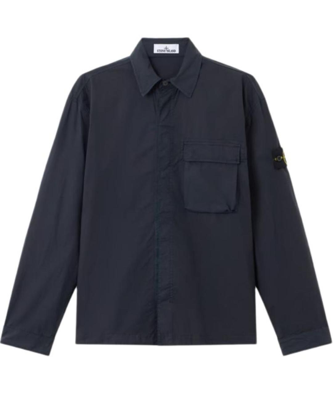 STONE ISLAND Темно-синяя классическая рубашка, фото 1