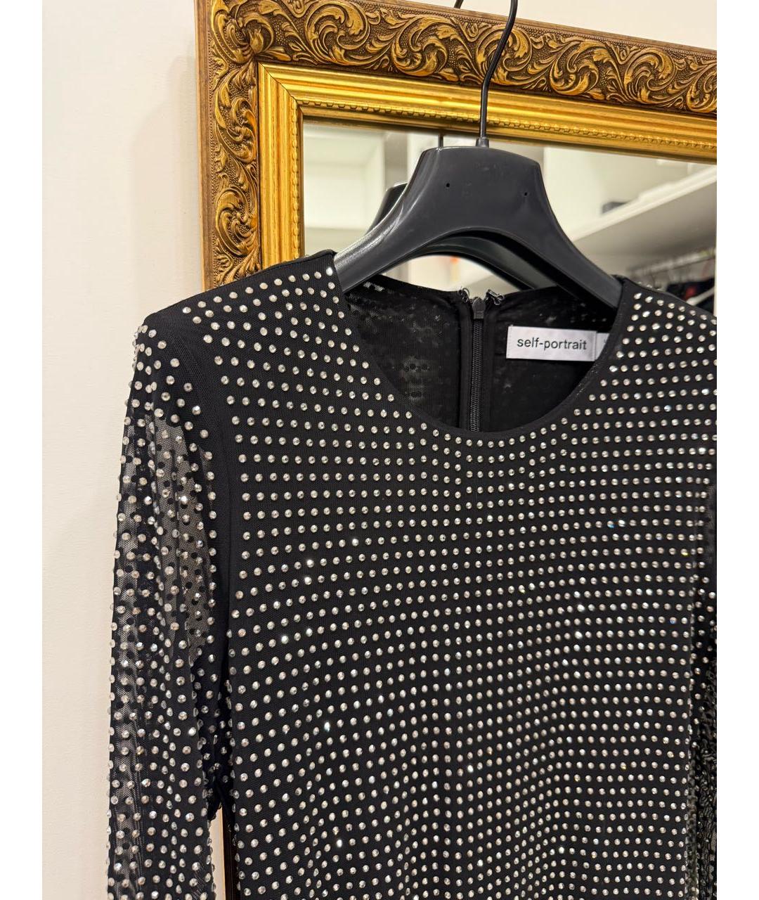 SELF-PORTRAIT Темно-синее вечернее платье, фото 5