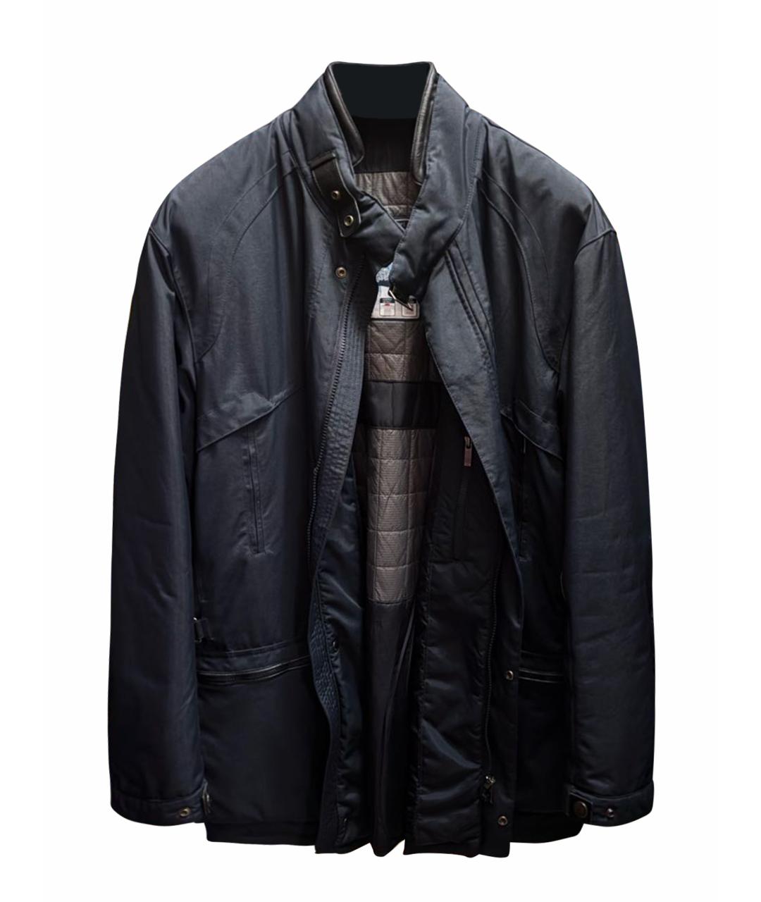 ERMENEGILDO ZEGNA XXX Темно-синяя полиэстеровая куртка, фото 1