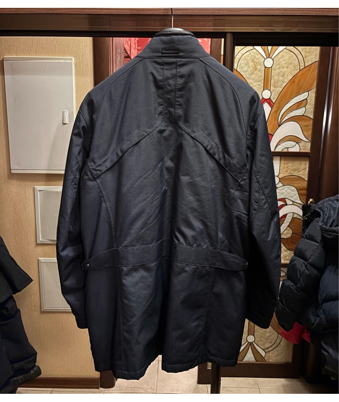 ERMENEGILDO ZEGNA XXX Темно-синяя полиэстеровая куртка, фото 2