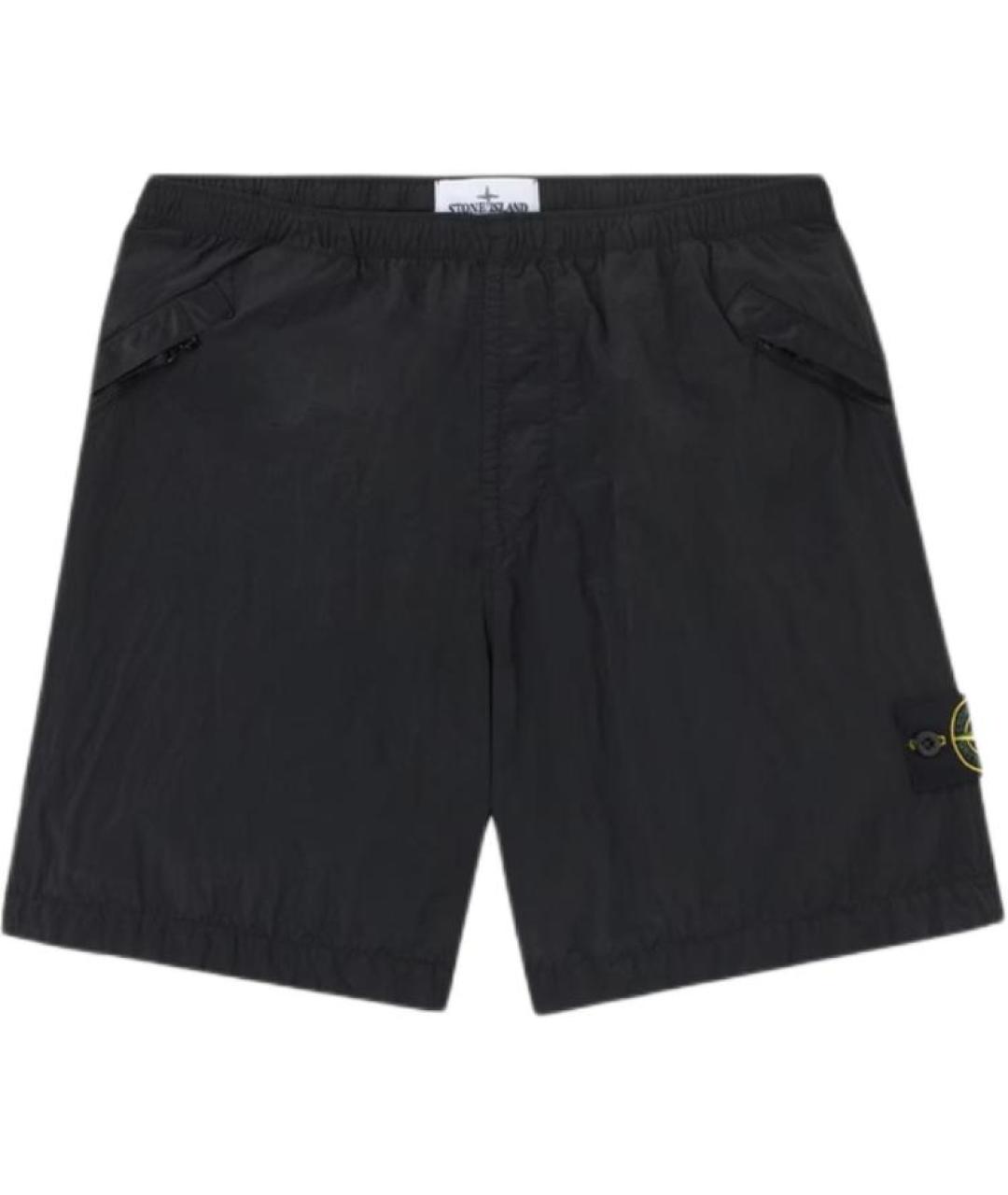 STONE ISLAND Черные шорты, фото 1