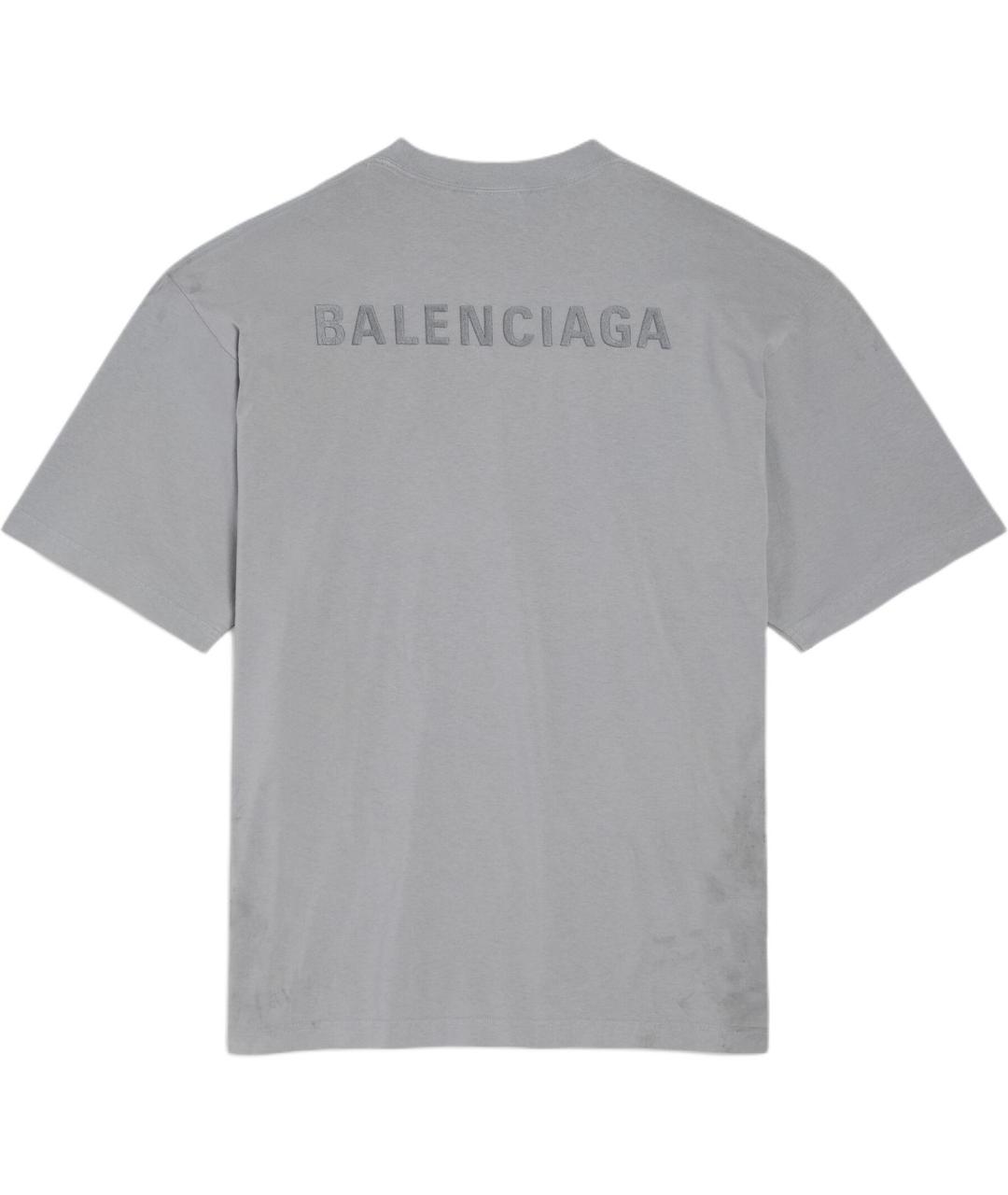 BALENCIAGA Серая футболка, фото 2