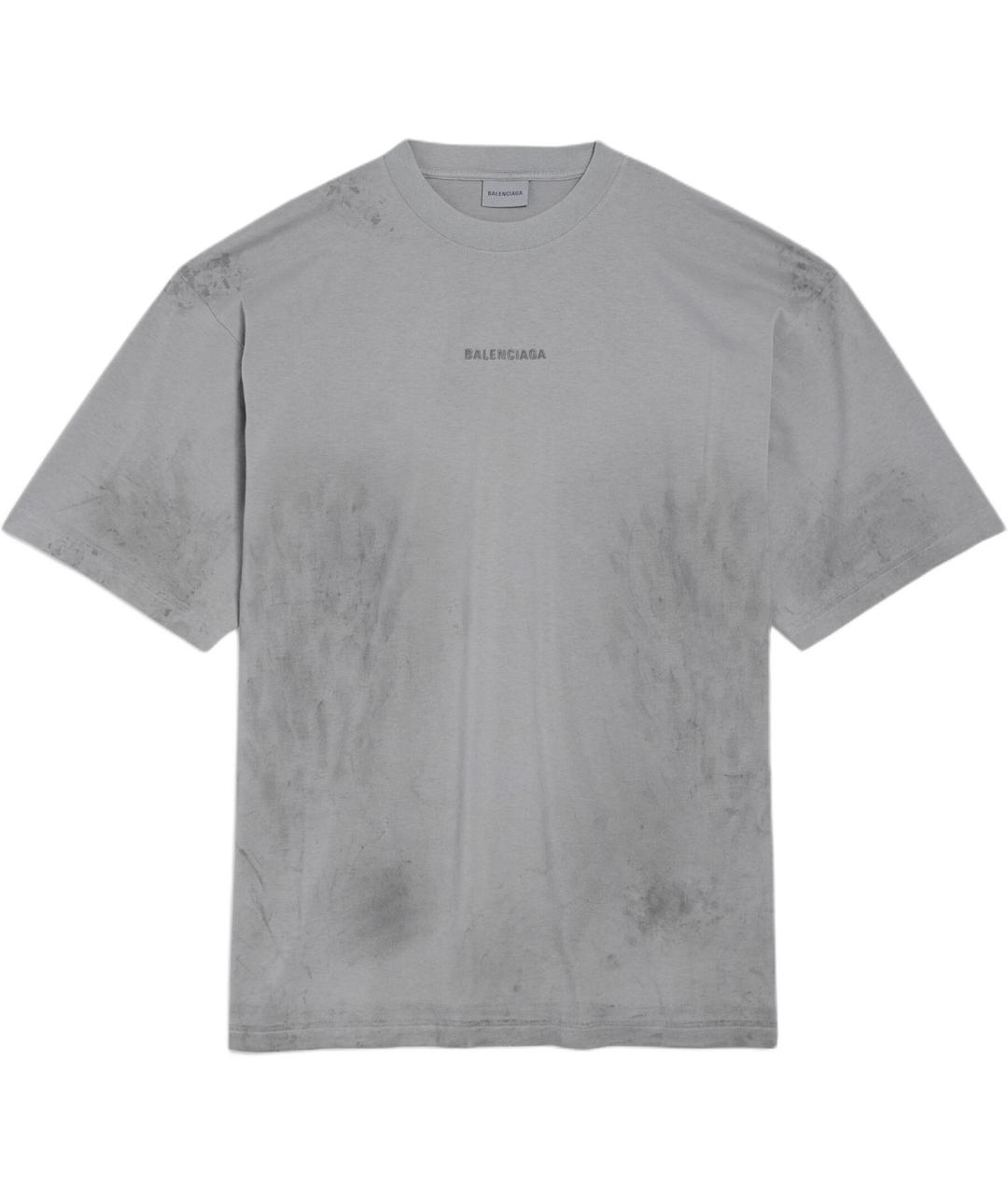 BALENCIAGA Серая футболка, фото 1