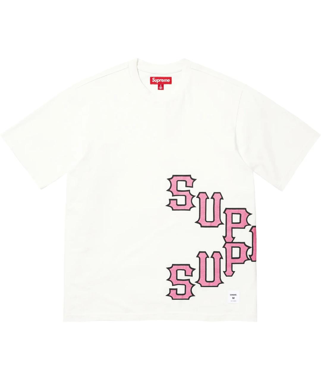 SUPREME Белая футболка, фото 1