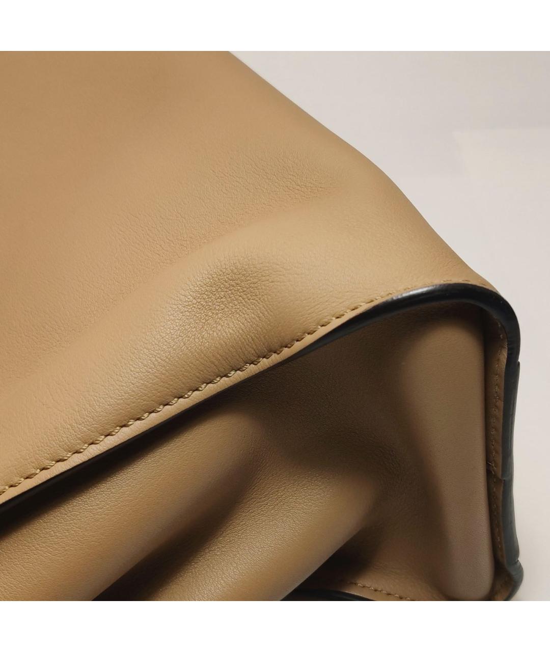 FENDI Бежевая кожаная сумка тоут, фото 8