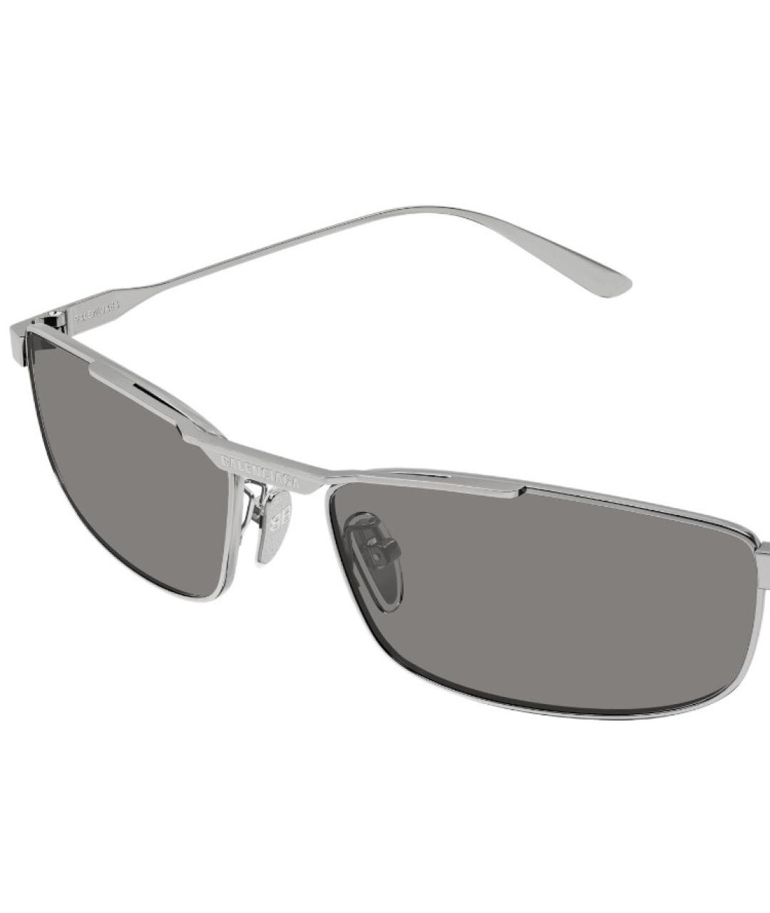 BALENCIAGA Серые металлические солнцезащитные очки, фото 2