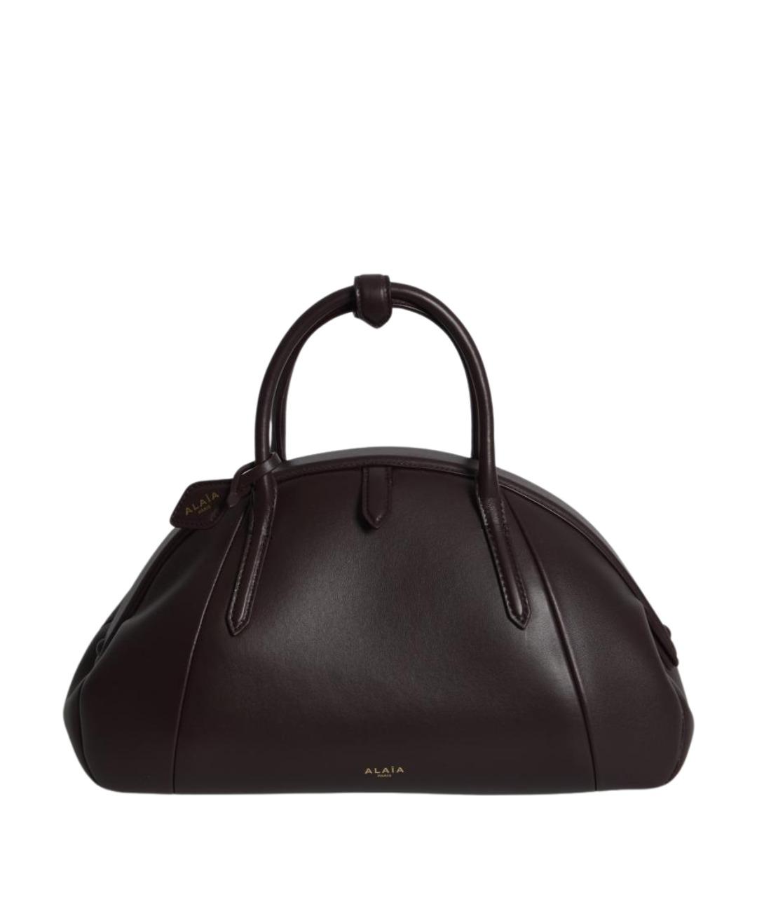 ALAIA Бордовая кожаная сумка с короткими ручками, фото 1