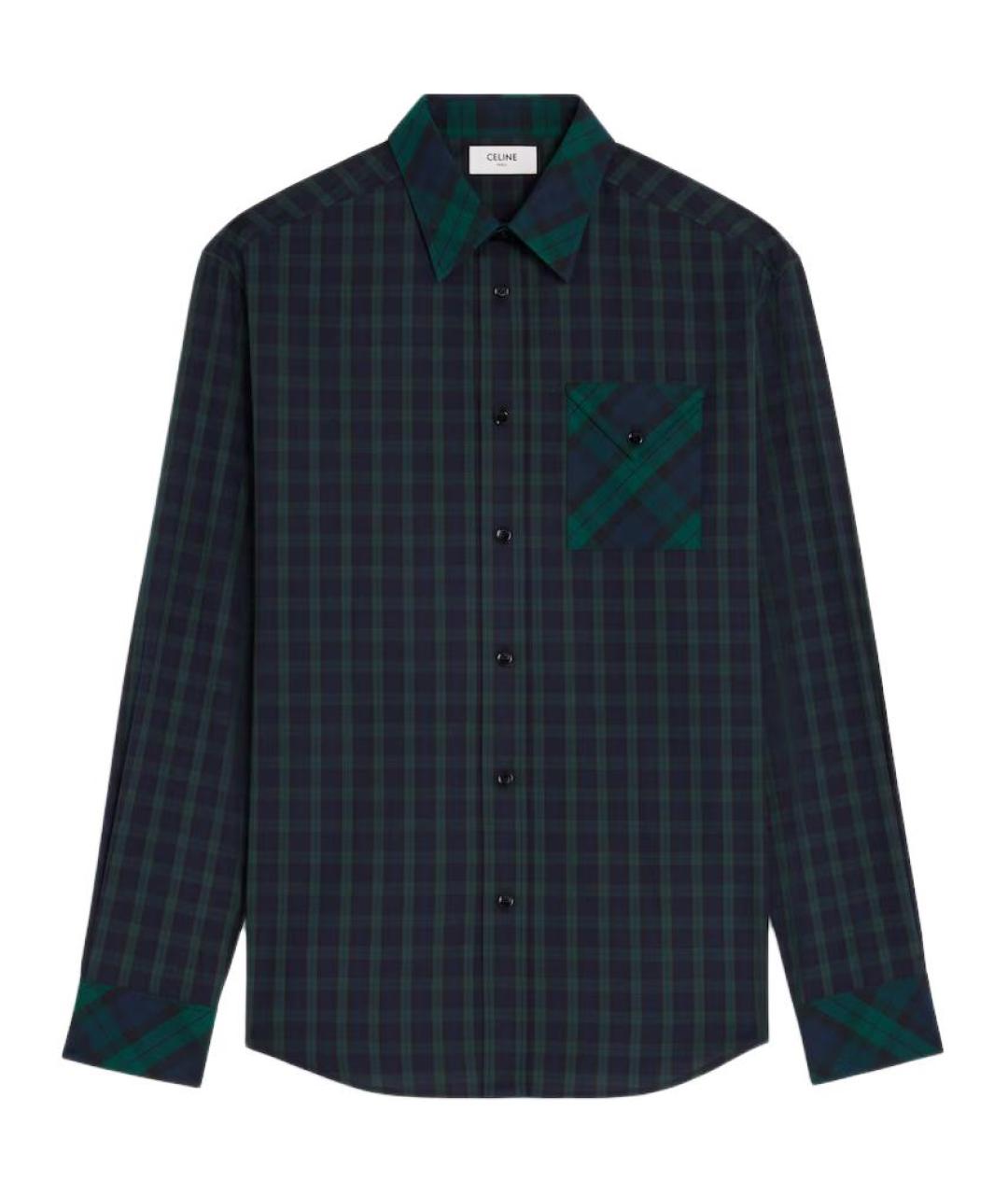 CELINE Зеленая классическая рубашка, фото 1
