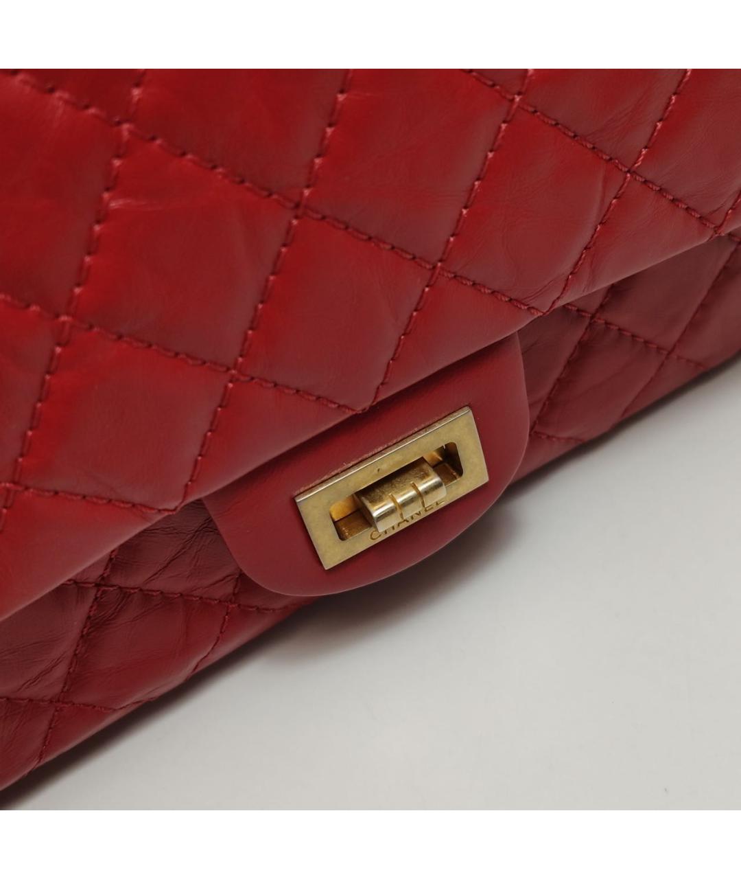 CHANEL Красная кожаная сумка через плечо, фото 7